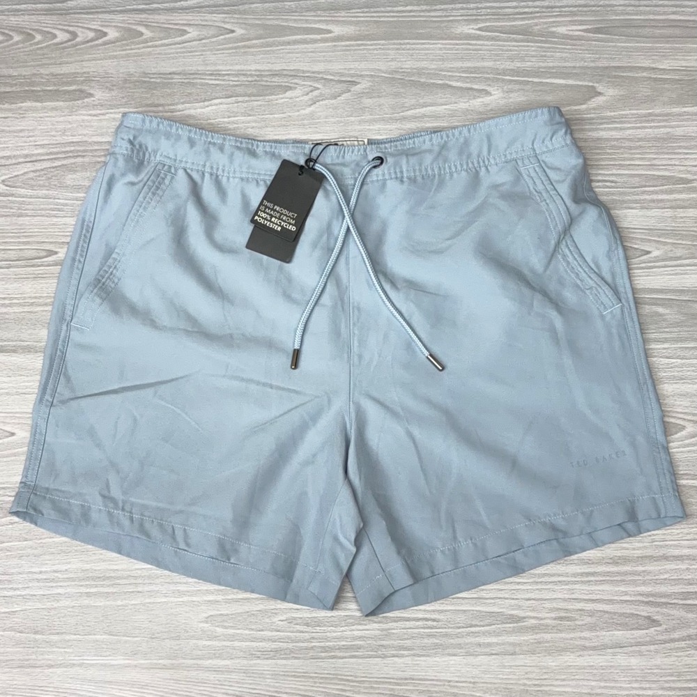 Ted Baker London‎ Hiltree Swim Shorts Mens 4 Blue Recycled Polyester 269779 NWT